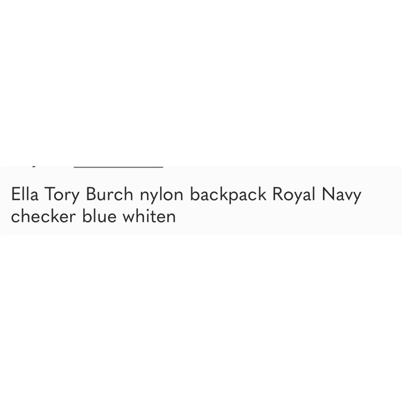 Tory Burch Navy and White Checkered Backpack - Picture 15 of 16